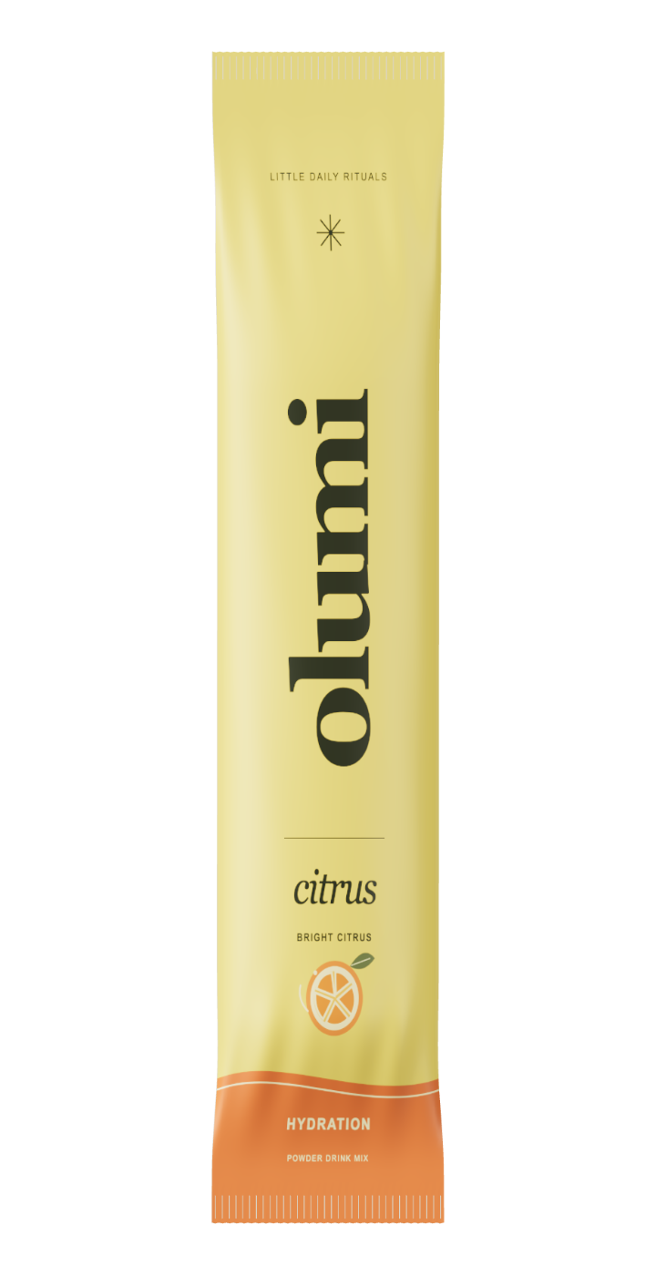 Olumi Citrus sunshine slim powder sachet concept